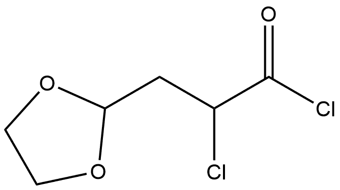 1,3-Dioxolane-2-propanoyl chloride, α-chloro- Structure