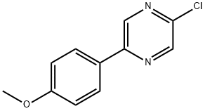 2-Chloro-5-(4-methoxyphenyl)pyrazine Structure