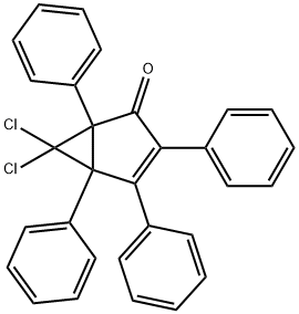 Bicyclo[3.1.0]hex-3-en-2-one, 6,6-dichloro-1,3,4,5-tetraphenyl- 구조식 이미지