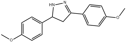 1H-Pyrazole, 4,5-dihydro-3,5-bis(4-methoxyphenyl)- 구조식 이미지