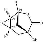 3,?8-?Dioxatricyclo[4.2.1.?02,?4]?nonan-?7-?one, 6-?hydroxy-?, (1R,?2R,?4R,?6S)?-?rel- (9CI) 구조식 이미지