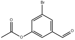 Benzaldehyde, 3-(acetyloxy)-5-bromo- Structure