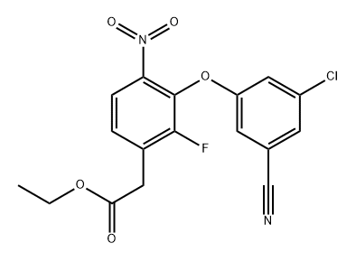 Ethyl 3-(3-chloro-5-cyanophenoxy)-2-fluoro-4-nitrobenzeneacetate Structure