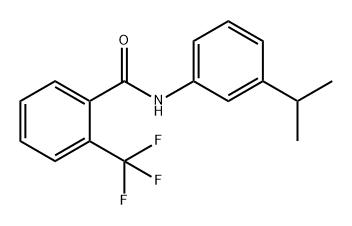 Benzamide, N-[3-(1-methylethyl)phenyl]-2-(trifluoromethyl)- Structure