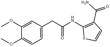 3-Thiophenecarboxamide, 2-[[2-(3,4-dimethoxyphenyl)acetyl]amino]- 구조식 이미지