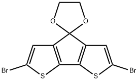 Spiro[4H-cyclopenta[2,1-b:3,4-b']dithiophene-4,2'-[1,3]dioxolane], 2,6-dibromo- Structure