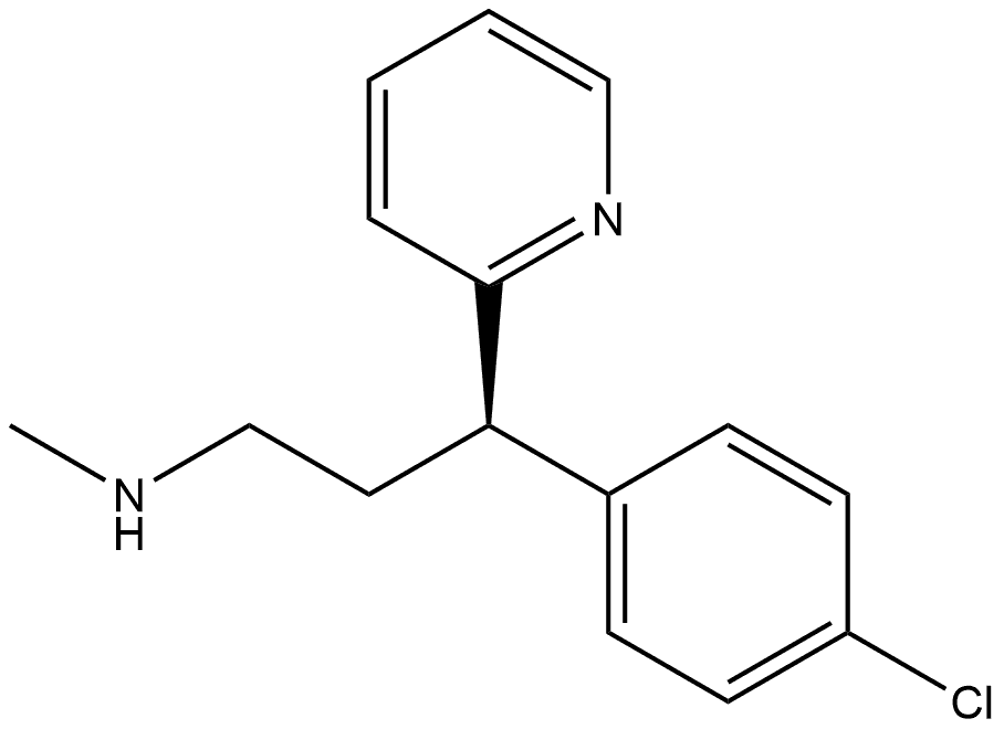 2-Pyridinepropanamine, γ-(4-chlorophenyl)-N-methyl-, (R)- (9CI) Structure