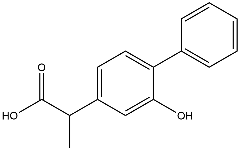 [1,1'-Biphenyl]-4-acetic acid, 2-hydroxy-α-methyl-, (+)- 구조식 이미지