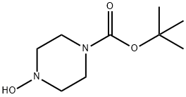 1-Piperazinecarboxylic acid, 4-hydroxy-, 1,1-dimethylethyl ester 구조식 이미지