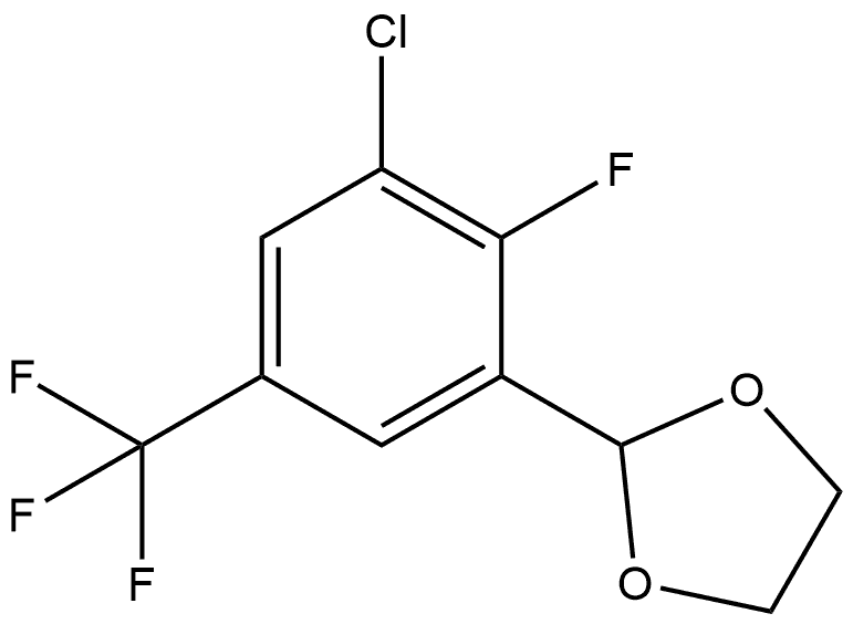 2-[3-Chloro-2-fluoro-5-(trifluoromethyl)phenyl]-1,3-dioxolane 구조식 이미지
