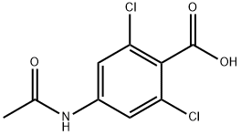 2,6-dichloro-4-acetamidobenzoic acid Structure