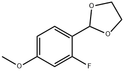 1,3-Dioxolane, 2-(2-fluoro-4-methoxyphenyl)- Structure