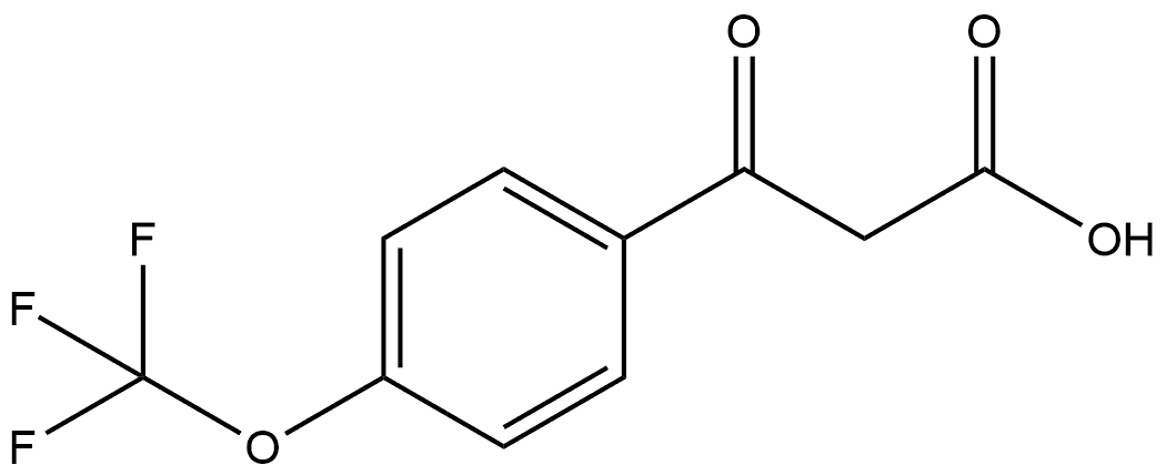 β-Oxo-4-(trifluoromethoxy)benzenepropanoic acid Structure