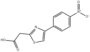 2-Thiazoleacetic acid, 4-(4-nitrophenyl)- Structure