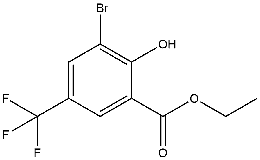 Ethyl 3-bromo-2-hydroxy-5-(trifluoromethyl)benzoate Structure