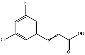 2-Propenoic acid, 3-(3-chloro-5-fluorophenyl)- Structure