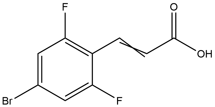 3-(4-Bromo-2,6-difluorophenyl)-2-propenoic acid Structure