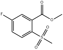 Benzoic acid, 5-fluoro-2-(methylsulfonyl)-, methyl ester Structure