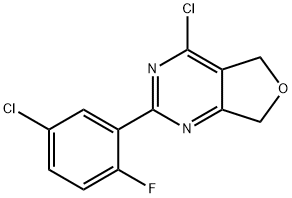 Furo[3,4-d]pyrimidine, 4-chloro-2-(5-chloro-2-fluorophenyl)-5,7-dihydro- Structure