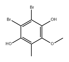 1,4-Benzenediol, 2,3-dibromo-5-methoxy-6-methyl- 구조식 이미지