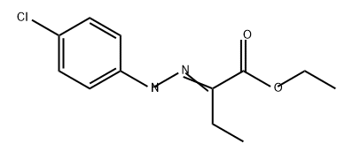 Butanoic acid, 2-[2-(4-chlorophenyl)hydrazinylidene]-, ethyl ester 구조식 이미지