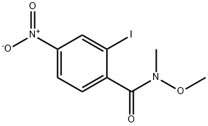 Benzamide, 2-iodo-N-methoxy-N-methyl-4-nitro- Structure