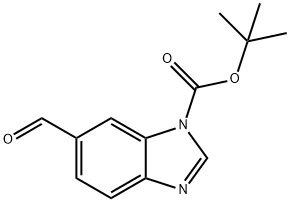 1H-Benzimidazole-1-carboxylic acid, 6-formyl-, 1,1-dimethylethyl ester Structure