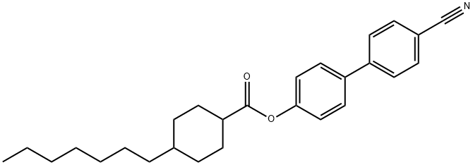 4'-Cyano-4-biphenylyl 4-heptylcyclohexanecarboxylate Structure