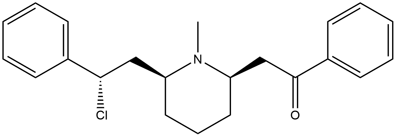 2-[(2R,6S)-6-[(2S)-2-Chloro-2-phenylethyl]-1-methyl-2-piperidinyl]-1-phenylethanone Structure