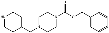 1-Piperazinecarboxylic acid, 4-(4-piperidinylmethyl)-, phenylmethyl ester Structure