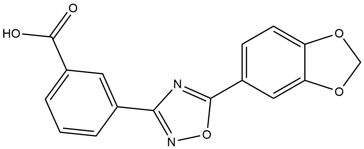 3-[5-(1,3-Benzodioxol-5-yl)-1,2,4-oxadiazol-3-yl]benzoic acid Structure