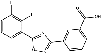 Benzoic acid, 3-[5-(2,3-difluorophenyl)-1,2,4-oxadiazol-3-yl]- 구조식 이미지