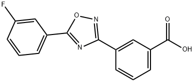 Benzoic acid, 3-[5-(3-fluorophenyl)-1,2,4-oxadiazol-3-yl]- 구조식 이미지
