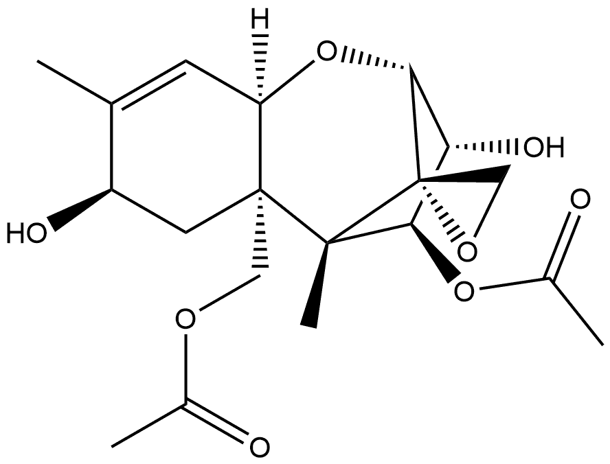 Trichothec-9-ene-3,4,8,15-tetrol, 12,13-epoxy-, 4,15-diacetate, (3α,4β,8β)- (9CI) Structure