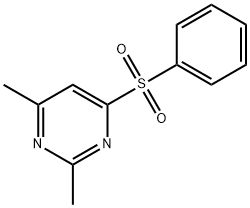 2,4-dimethyl-6-(phenylsufonyl)pyrimidine 구조식 이미지