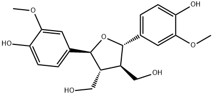 3,4-Furandimethanol, tetrahydro-2,5-bis(4-hydroxy-3-methoxyphenyl)-, (2S,3R,4R,5S)- Structure