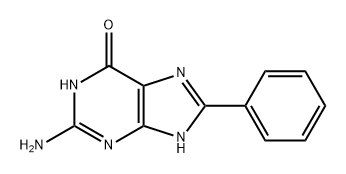 6H-Purin-6-one, 2-amino-1,9-dihydro-8-phenyl- Structure