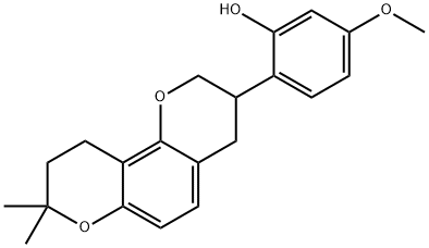 5-Methoxy-2-(3,4,9,10-tetrahydro-8,8-dimethyl-2H,8H-benzo[1,2-b:3,4-b']dipyran-3-yl)phenol 구조식 이미지