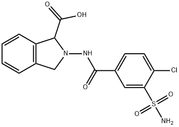 1H-Isoindole-1-carboxylic acid, 2-[[3-(aminosulfonyl)-4-chlorobenzoyl]amino]-2,3-dihydro- 구조식 이미지