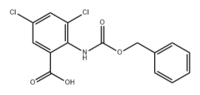 2-(((Benzyloxy)carbonyl)amino)-3,5-dichlorobenzoic acid Structure