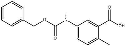 Benzoic acid, 2-methyl-5-[[(phenylmethoxy)carbonyl]amino]- Structure