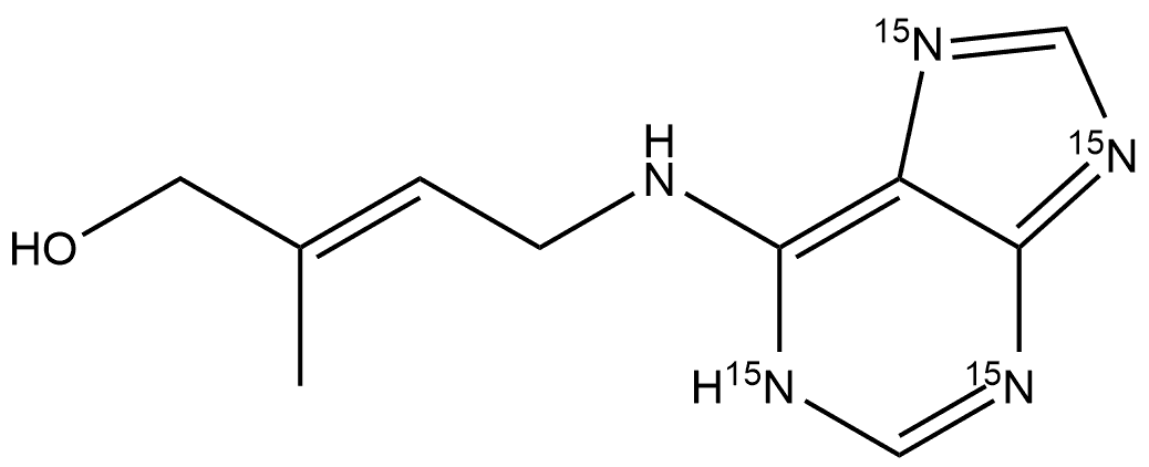 15N4]trans-ZEATIN (15N4-tZ)?[6-[15N4]((E)-4-hydroxy-3-methylbut-2-enylamino) purine Structure