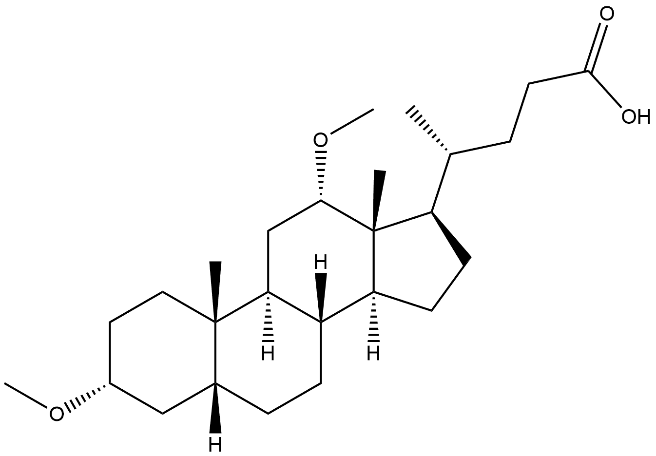 Cholan-24-oic acid, 3,12-dimethoxy-, (3α,5β,12α)- Structure