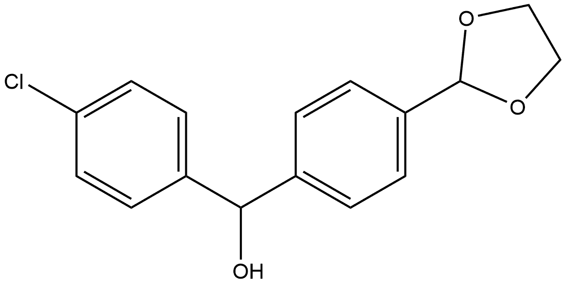 Benzenemethanol, 4-chloro-α-[4-(1,3-dioxolan-2-yl)phenyl]- Structure