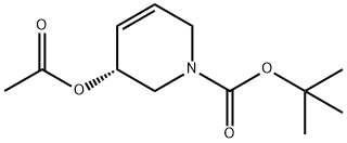 1(2H)-Pyridinecarboxylic acid, 3-(acetyloxy)-3,6-dihydro-, 1,1-dimethylethyl ester, (3R)- Structure