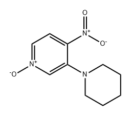 Pyridine, 4-nitro-3-(1-piperidinyl)-, 1-oxide 구조식 이미지