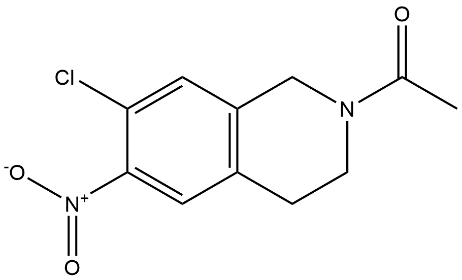 2-acetyl-7-chloro-6-nitro-1,2,3,4-tetrahydroisoquinoline 구조식 이미지