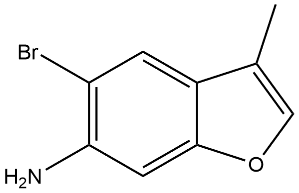 6-amino-5-brom-3-methylbenzofuran Structure