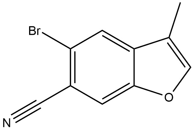 5-Bromo-3-methyl-benzofuran-6-carbonitrile Structure