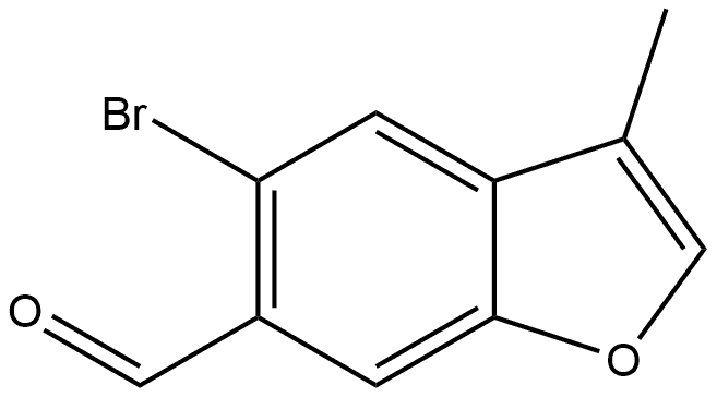 5-Bromo-3-methyl-benzofuran-6-carbaldehyde Structure